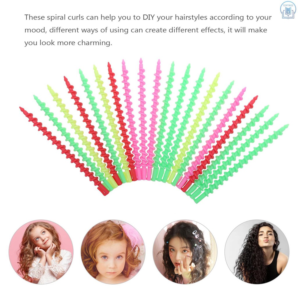 [Hàng mới về] Set 20 ống nhựa dạng xoắn ốc tạo kiểu tóc chuyên dụng cho salon