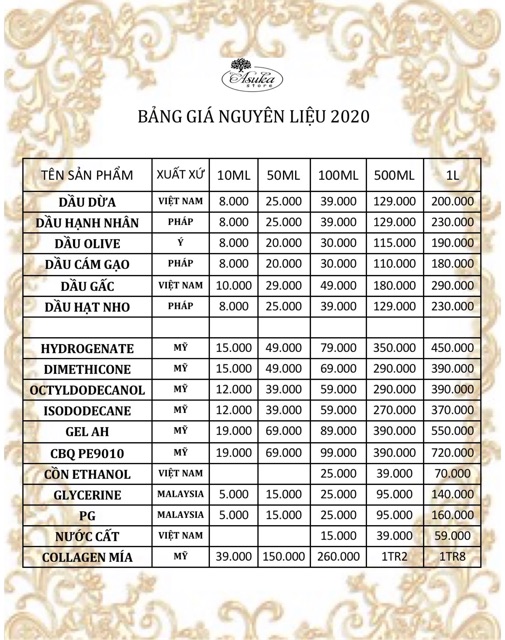 Dầu olive    - Nguyên Liệu Mỹ Phẩm Handmade_Nguyên liệu Làm Son Thủ Công DIY