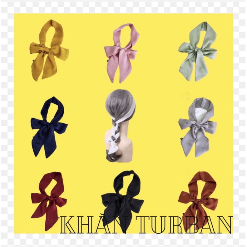 Khăn choàng cổ thắt nơ Khăn thắt nơ áo sơ mi trơn - Khanturban.vn