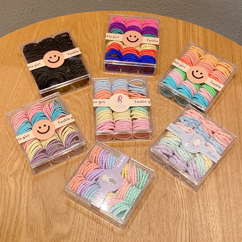 Set 90/60 Dây Thun Cột Tóc Phong Cách Hàn Quốc Thời Trang