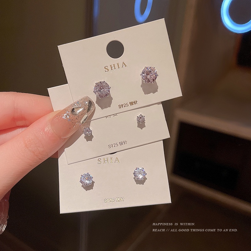 Ins Bông Tai Nam Châm Hình Ốc Sên Đính Đá Zircon Cao Cấp Đơn Giản Cá Tính Phong Cách Ins Cho Nữ