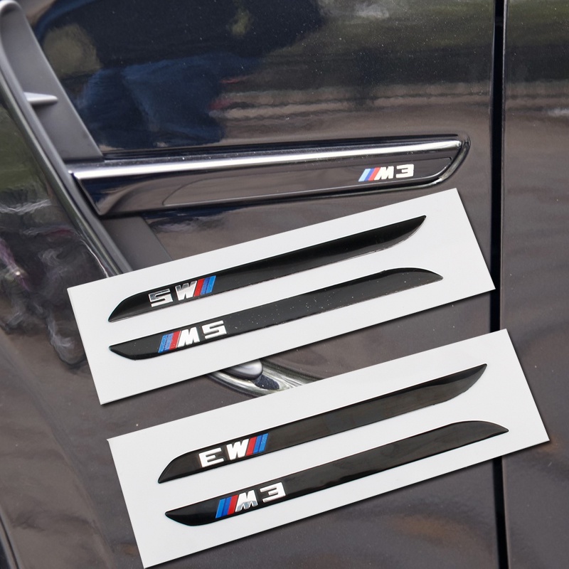 1 ❤ Miếng Dán Trang Trí Xe Hơi BMW 3 Series 4 Series 5 Series 320 525 M3 M5 Bằng Hợp Kim Nhôm