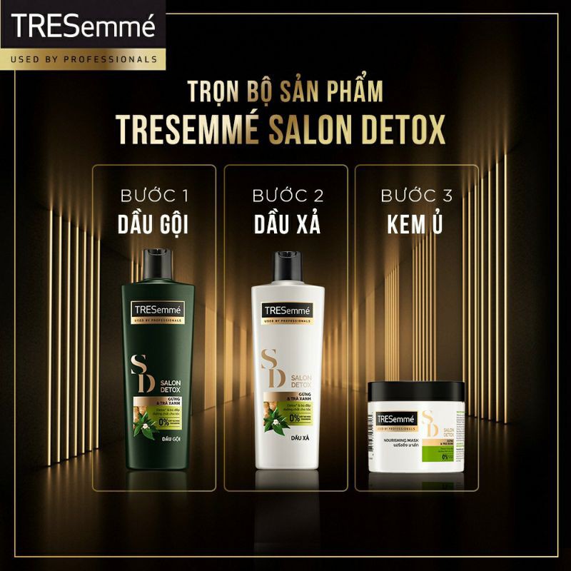Dầu gội TRESemmé Salon Detox Gừng và Trà Xanh cho tóc chắc khỏe 900gr
