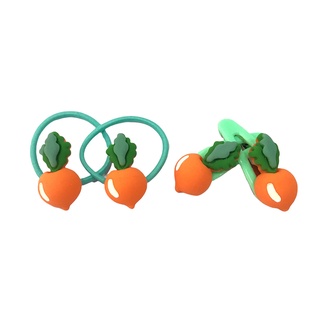 Set 2 kẹp tóc 2 thun cột tóc em bé mẫu trái cây DTOnline (ngẫu nhiên)