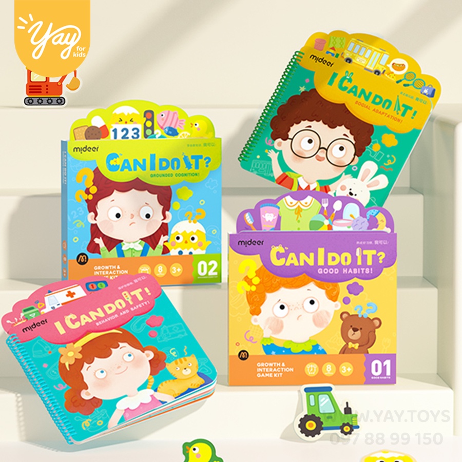 [4 CHỦ ĐỀ] Trò chơi S. Bận Rộn Cho Bé - Mideer