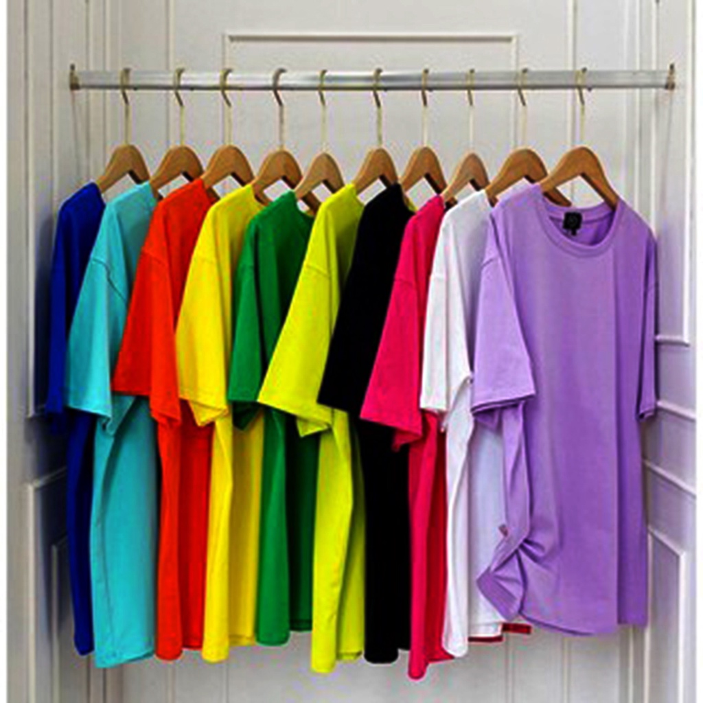 Áo Thun Trơn UNISEX Form Rộng - Áo Phông Trơn Nam Nữ Tay Ngắn Oversize 10 Màu - Chất Vải Cotton Thái, Bền - Đẹp - Giá Rẻ