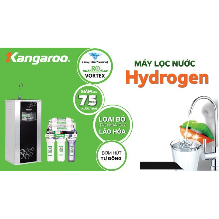 Máy lọc nước Hydrogen Kangaroo KG100HQ VTU - Máy lọc nước quốc dân - Tiện lợi cho mọi nhà - Vị nước ngọt tự nhiên