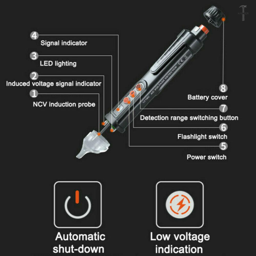 DC Bút Thử Điện Áp Độ Nhạy Cao 12v / 48v-1000v