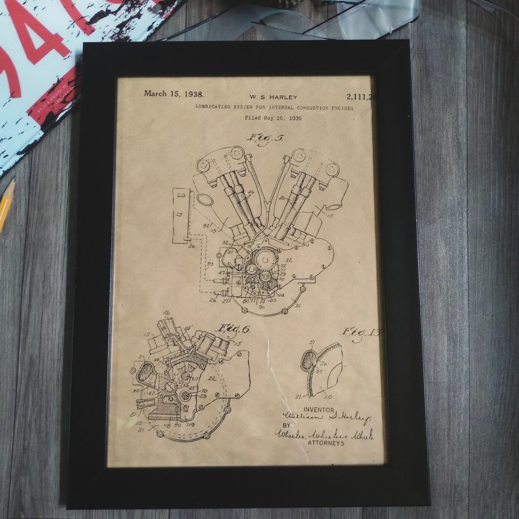 Tranh ảnh treo tường decor phong cách Cafe Racer cổ điển
