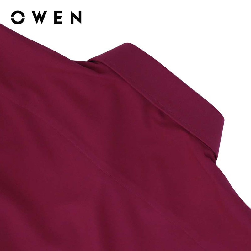 Áo sơ mi dài tay nam Owen Nano Regularfit màu đỏ - AR23784D (MHR)