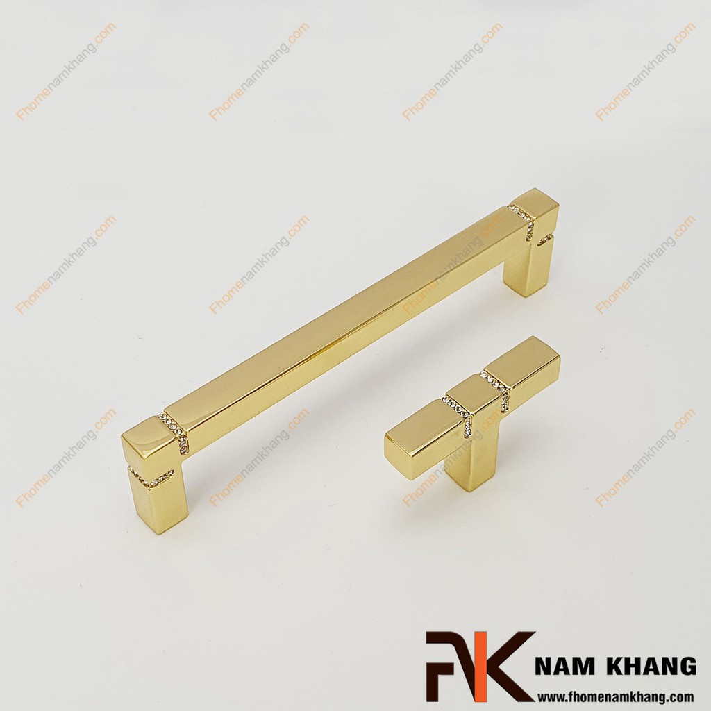 Núm cửa tủ kết hợp đá pha lê NK439V-24K