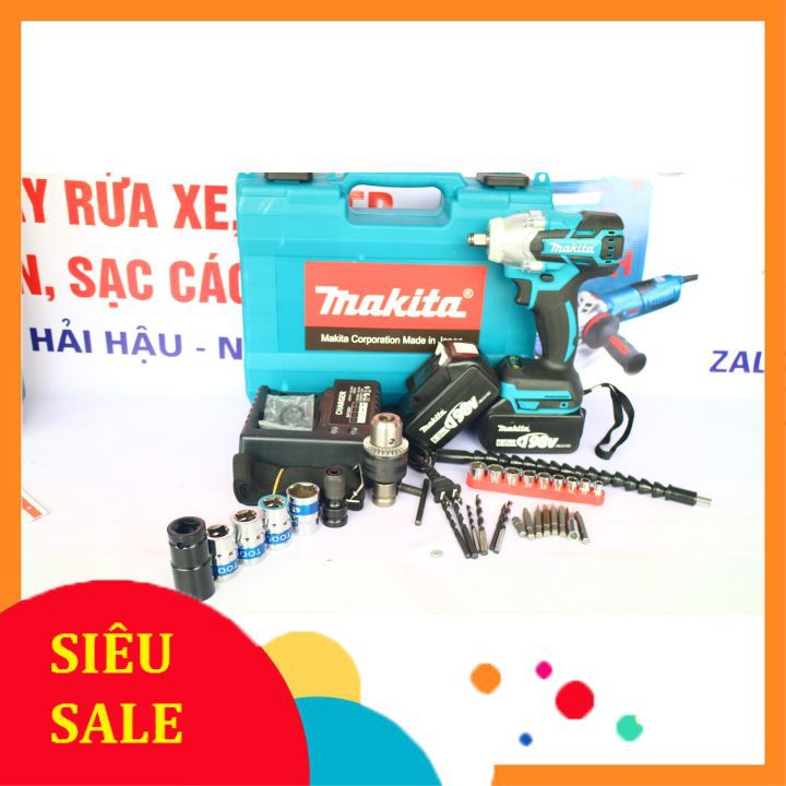 Máy Siết Bulong 118V Kèm Đầu Chuyển Vít Và Chuyển Khoan