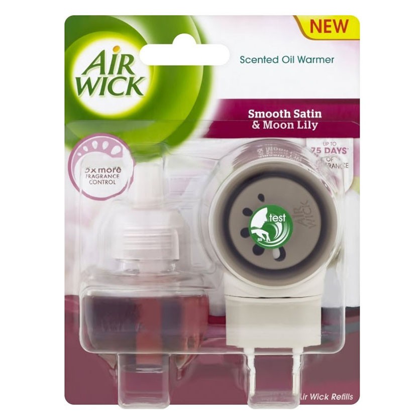 Bộ khuếch tán Tinh dầu tự động Air Wick Smooth Satin & Moon Lily 19ml TD002 - Hương Hoa Ly