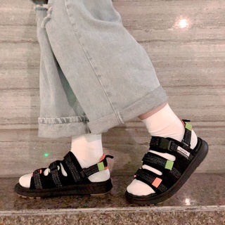 Sandal nam phản quang 3 quai letas d1003 - đen cam cốm
