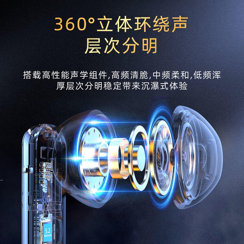 Tai Nghe Bán Trong Bluetooth Không Dây Gắn Điện Thoại Di Động Phong Cách Thể Thao