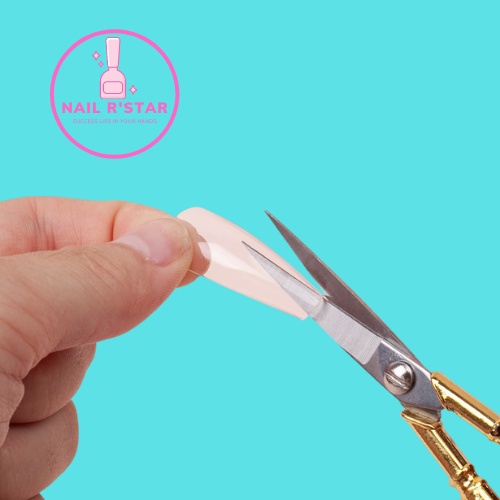 Kéo cắt phom móng giả loại tốt, hoa văn cổ điển chuyên dụng cho dân làm móng NAIL R’STAR