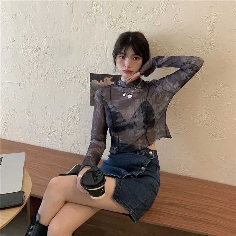 Áo thun IELGY tay dài dáng ôm thời trang mùa hè dành cho nữ