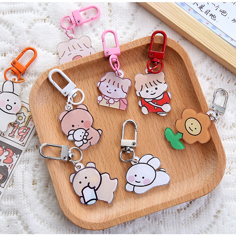 Móc Khóa Hình Gấu Dễ Thương Phong Cách Nhật Bản