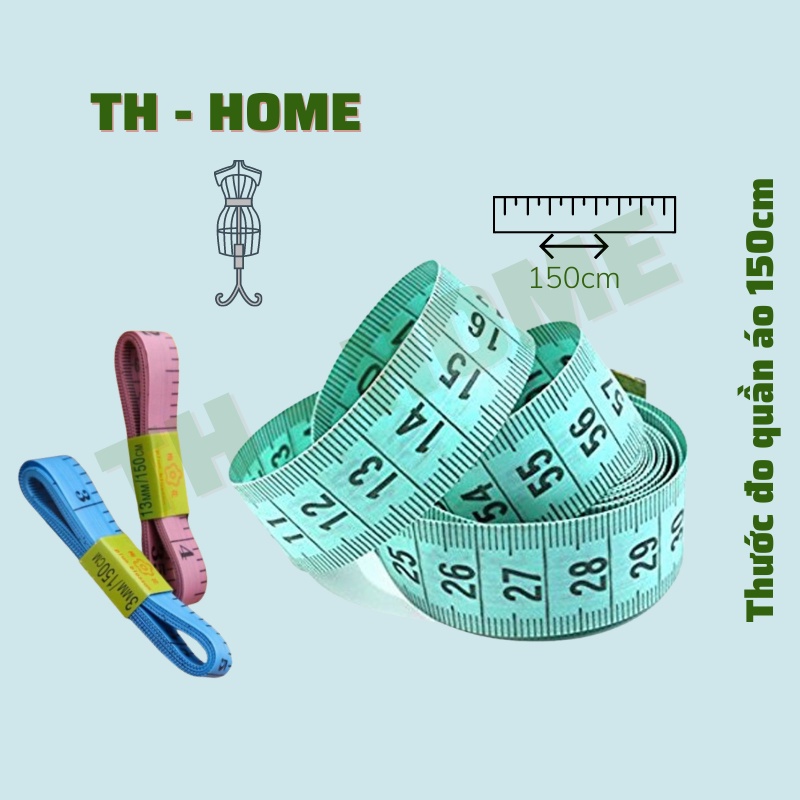 Thước dây may đo 150cm, thước đo quần áo, thước đo vòng eo