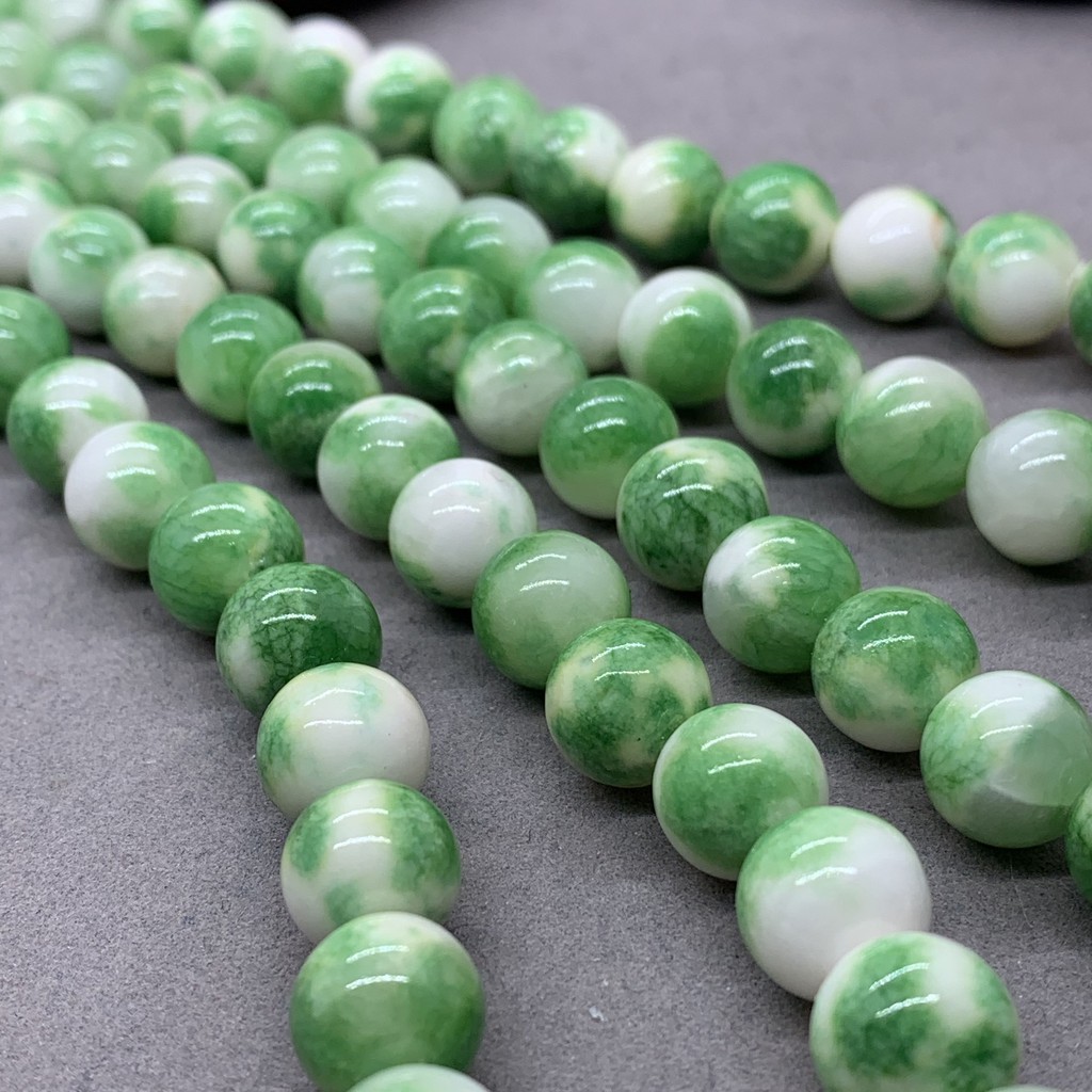 Chuỗi Hạt Đá Ngọc Bích Tròn Tự Nhiên 6-12mm