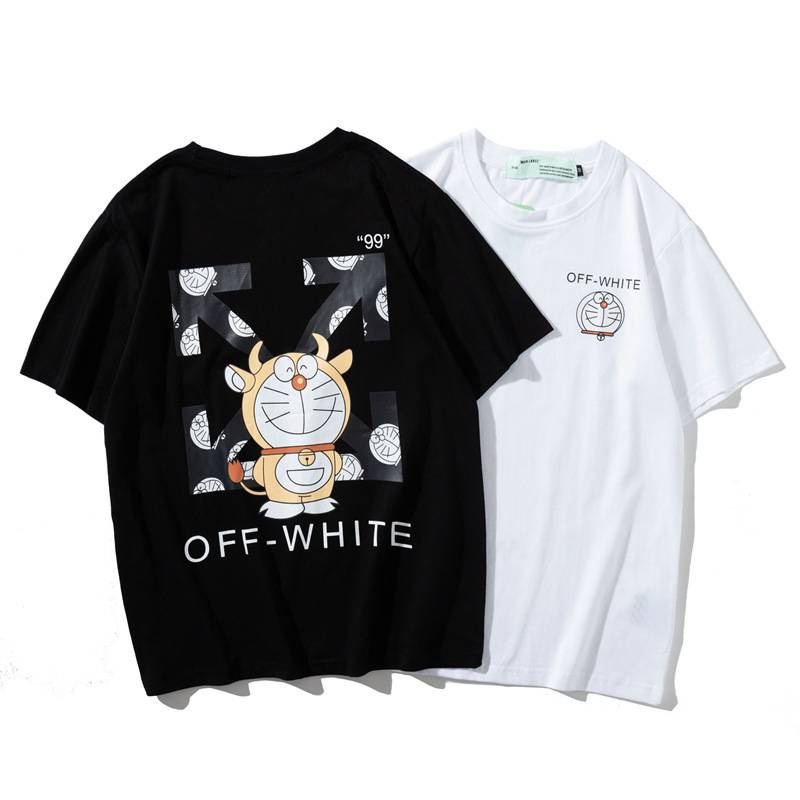 Áo Thun OFF WHITE In Hình Doraemon Thời Trang Cao Cấp