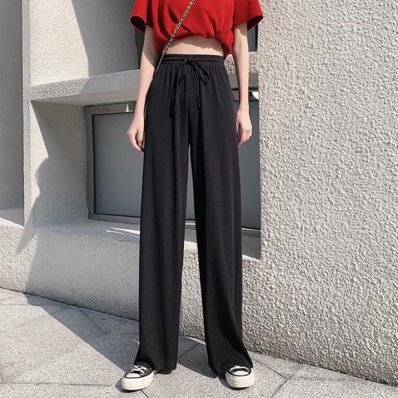 Quần ống rộng culottes vải tăm 95cm_TBM001