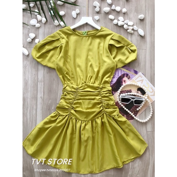 VÁY DỰ TIỆC ĐUÔI CÁ  TAY PHỒNG