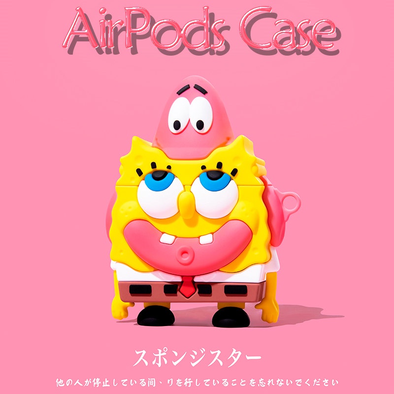 Vỏ Bảo Vệ Hộp Sạc Tai Nghe AirPods3gen AirPods3 Họa Tiết Hoạt Hình Spongebob Spongebob Dễ Thương Ốp