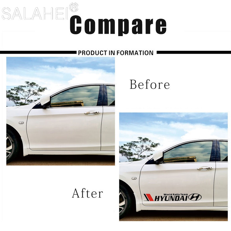Đề can dán trang trí cửa xe hơi tiện dụng cho Hyundai i10 Kona Getz Accent Elantra Sonata Tucson