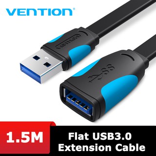 [Nối dài USB 3.0] Cáp nối dài USB 3.0 dẹt dài 1.5-3m Vention VAS-A13