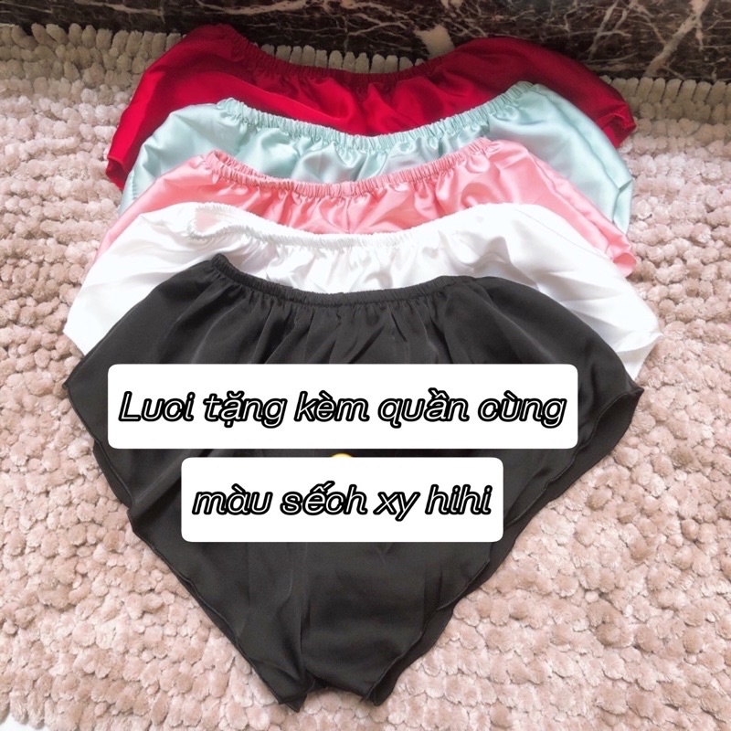[Hàng mới về] Đầm 2 dây sexy quyến rũ phối ren LỤA LATIN mặc nhặc ngủ cực xinh (mẹ bầu - Sau sinh mặc thoải mái)