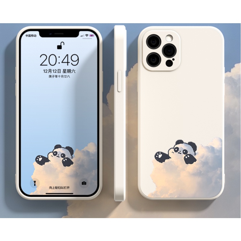 DMY iPhone13 pro max Case cloudy adn Panda printed design for iPhone XR XS max 7 8 plus 6 6s plus 5 11 12 mini soft silicone gift for friends