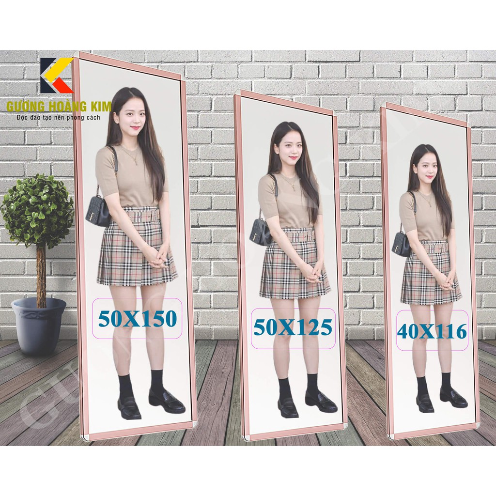 ( giá sỉ ) Gương Toàn Thân khung Hợp kim mạ titan kích thước 50x150 cm -mã HK-6001 guonghoangkim mirror