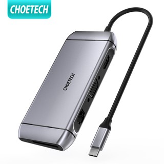 Đầu Đọc Thẻ Nhớ CHOETECH  3 Trong 1 Usb C Sang Hdmi/Vga 4K 100W