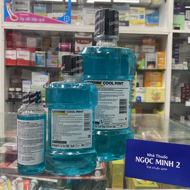 ✅ [Chính Hãng]  MintNước súc miệng Listerine Cool ( 750ml 250ml 100ml )