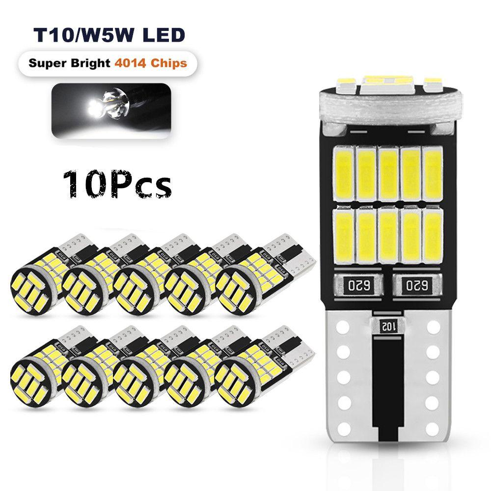 Set 10 Bóng Đèn Led W5W T10 Công Suất Cao Thay Thế Cho Xe Hơi