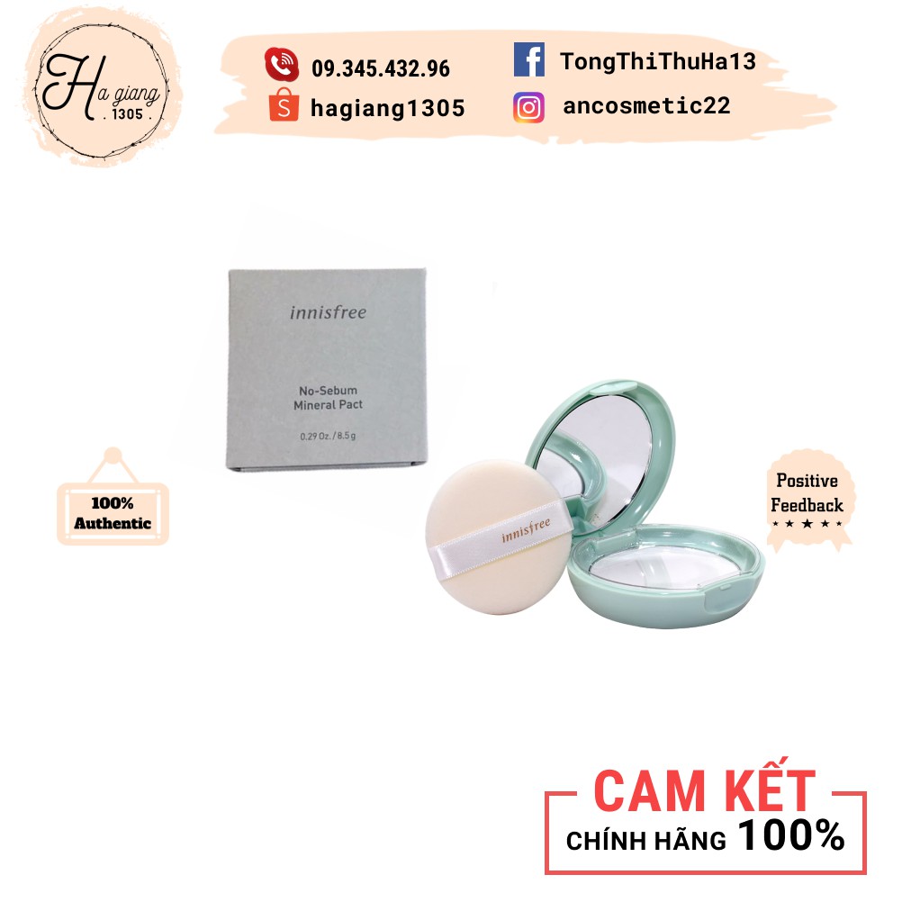 Phấn Phủ Nén Kiềm Dầu Innisfree No Sebum Mineral Pact 8.5g