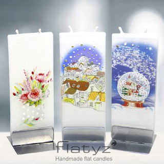 Nến tranh vẽ thủ công FLATYZ - Bức họa bó hoa nồng thắm trong ca nước (Bouquet in a watering pot)
