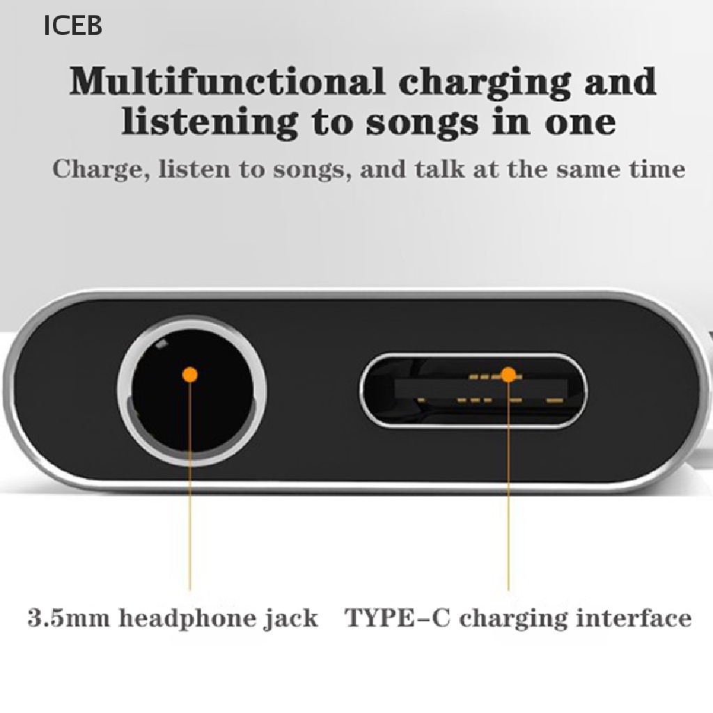 Dây Cáp Âm Thanh Chuyển Đổi 2 Trong 1 Type-C Sang 3.5mm Aux