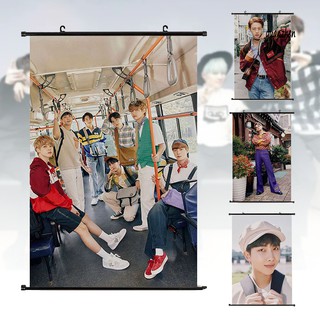 Tấm Poster Treo Tường Bằng Vải Không Dệt Hình Các Thành Viên Nhóm Nhạc Bts
