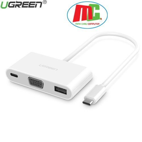 Bảng giá Cáp Chuyển USB Type C Sang VGA + USB 3.0 + USB Type C Ugreen 30376 Phong Vũ