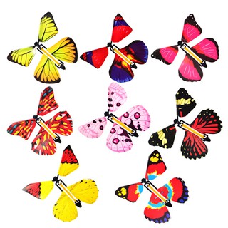 AN* 2 pcs Magic flying plastic butterfly surprise birthday christmas gift