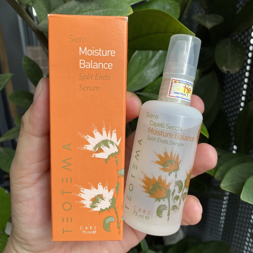 Serum ngăn tóc khô, chẻ ngọn Moisture Balance Split Ends Serum Teotema 75ml