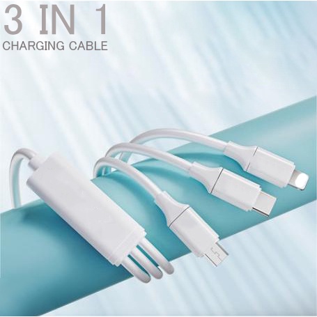 1M 5V 2A 3 In 1 Fast Charging Cable Multi-purpose For Android Type-C IP Micro Simple USB Quick Charger Mini 3.0 Data Port Type C