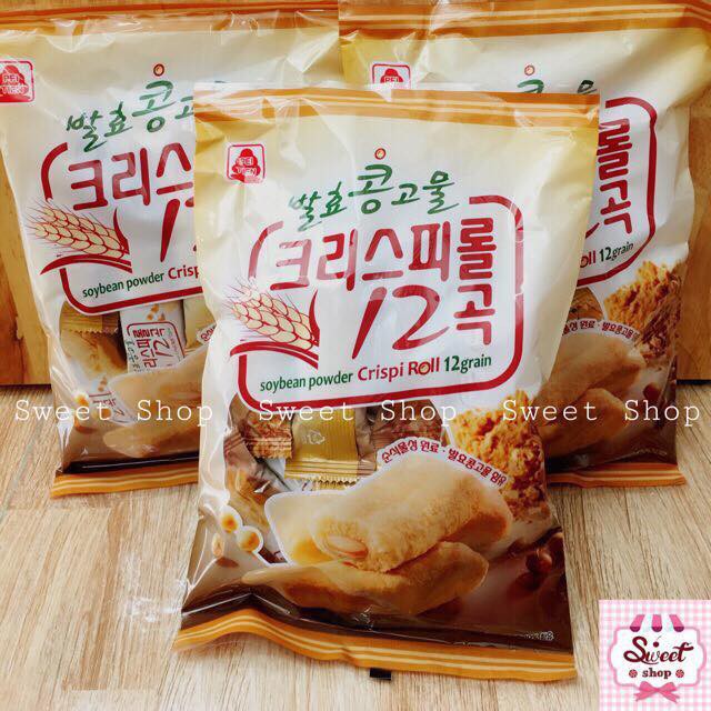 Bánh 12 loại ngũ cốc vị đậu nành PEI TIEN CRISPI ROLL 12 GRAIN