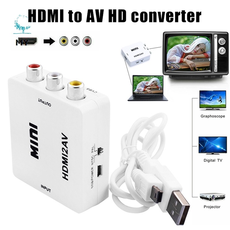 Box Chuyển Hdmi Ra Av Mini - Bộ Chuyển Đổi HDMI Sang AV và AV sang HDMI