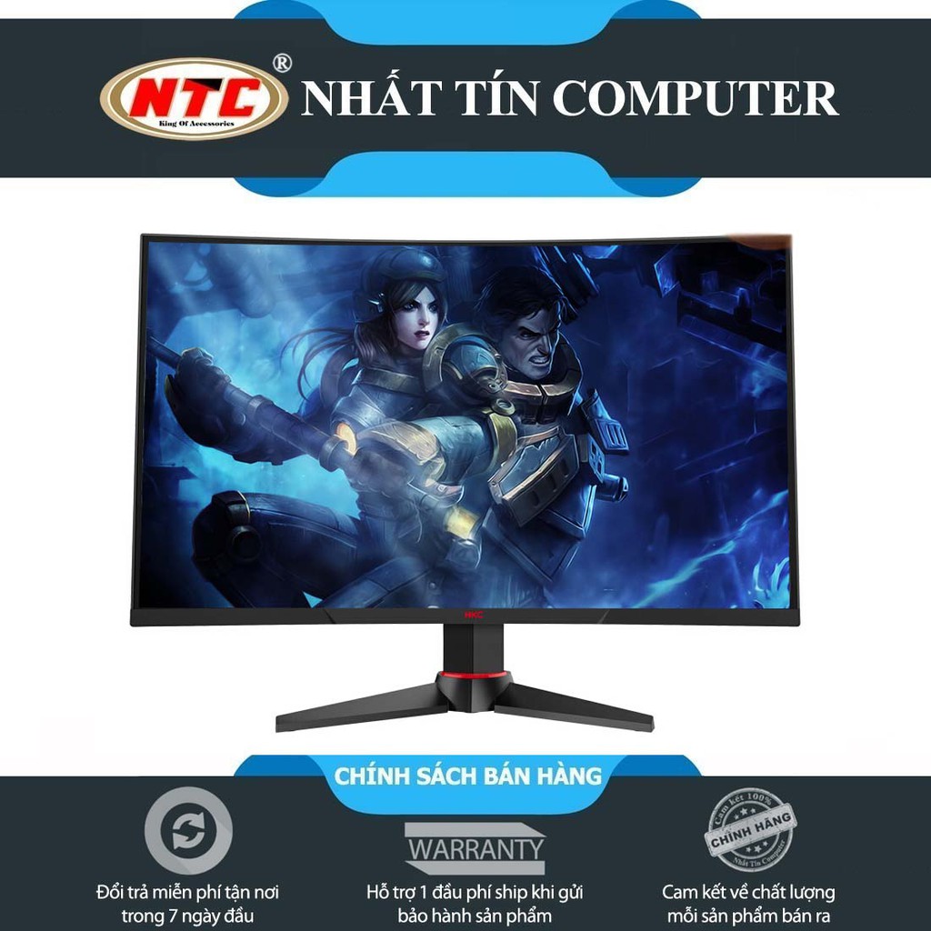 Màn hình máy tính chuyên game HKC M27G1F 27" Panel VA 144HZ màn LED cong - kết nối DVI/HDMI/DP (Đen)