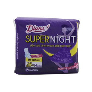 BVS ban đêm Diana Siêu bảo vệ Có cánh 28cm (4 miếng)