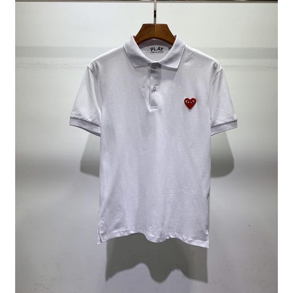 Play polo comme des garcons CDG Áo Thun Tay Ngắn Cổ Tròn Họa Tiết Rằn Ri Phong Cách Mới Cho Nam Và Nữ