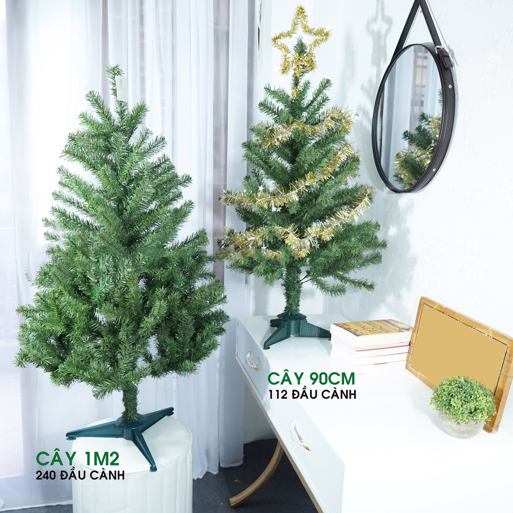 Cây thông noel trang trí 1m2 để bàn làm việc, phòng khách, phòng ngủ, ngoài trời hàng Việt Nam chất lượng cao